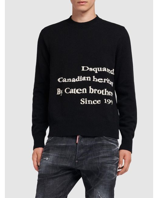 DSquared² Pullover Aus Wollmischung in Blue für Herren