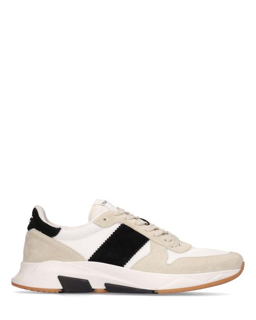 Tom Ford Multicolor Suede & Tech Low Top Sneakers for men