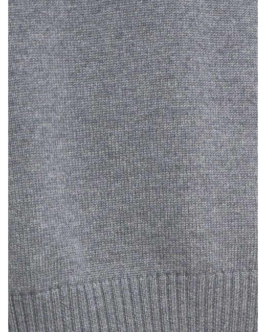 Pull-over en laine à logo brodé Versace pour homme en coloris Gray