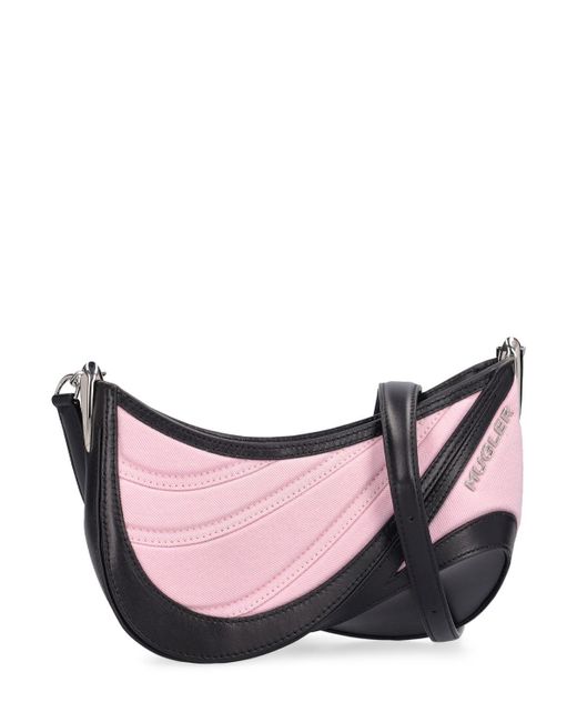 Mugler Pink Lvr Exclusive Denim Mini Bag