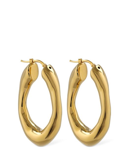 Jil Sander Metallic Bw5 2 Medium Hoop Earrings