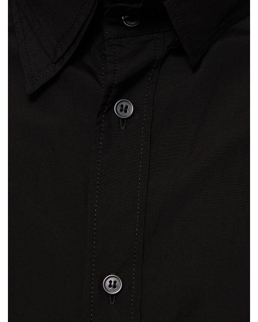 Camicia a-chain in cotone di Yohji Yamamoto in Black da Uomo