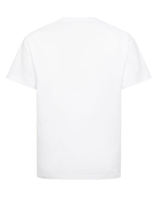Alexander McQueen White Wax Flower Skull Print Cotton T-shirt for men