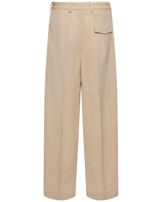 Jacquemus Natural Le Pantalon Titolo Linen & Wool Pants for men