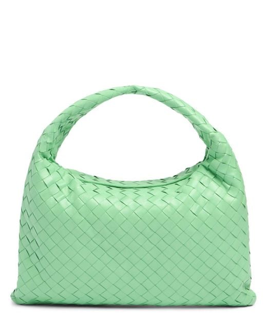 Bottega Veneta Green Small Hop Leather Shoulder Bag