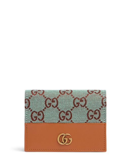 Gucci Gray gg Canvas & Leather Bifold Card Case