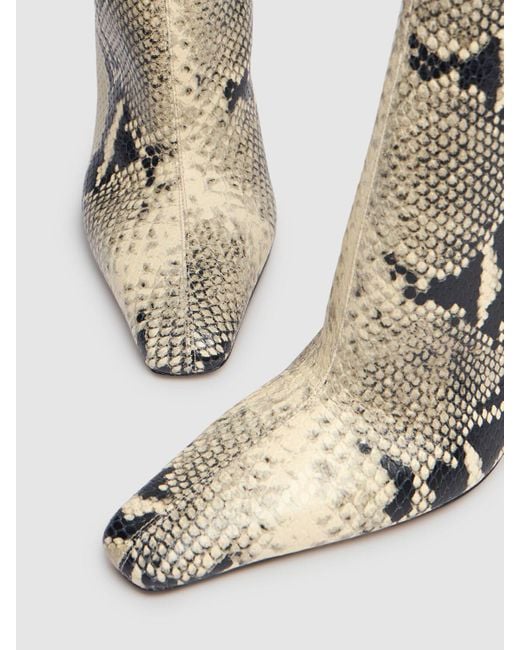 Paris Texas Metallic 100Mm Belle Snake Print Leather Boots