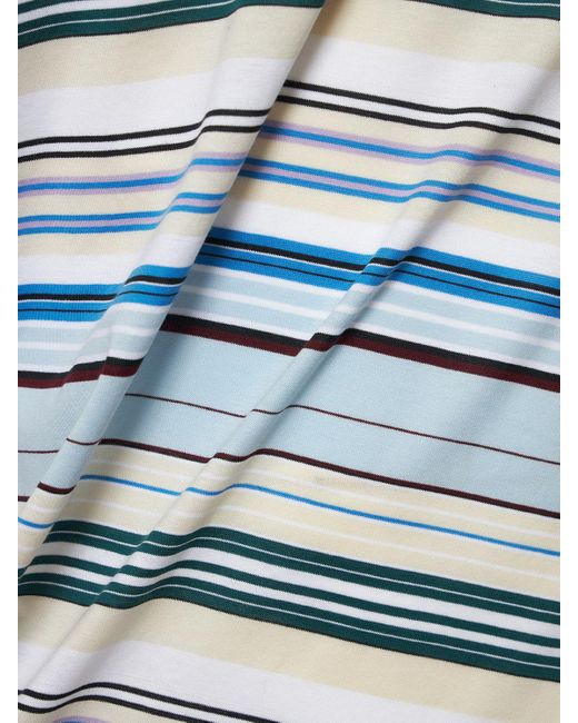 Missoni Blue Striped Cotton Jersey T-shirt for men