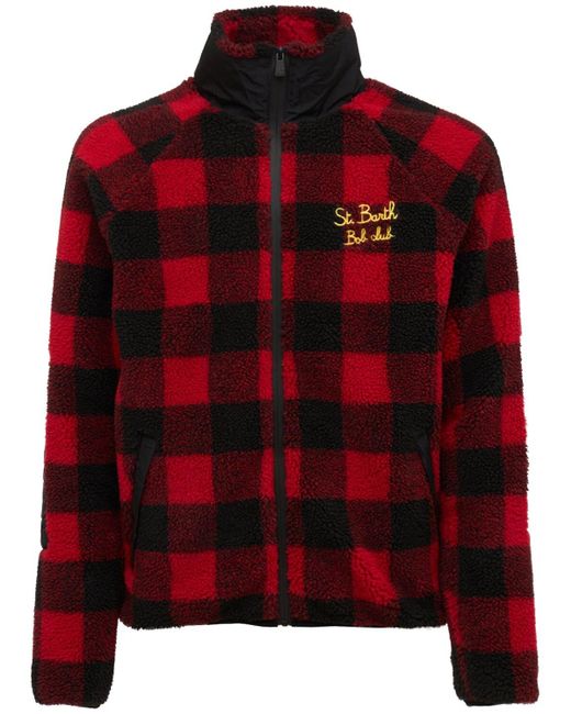 red check fleece jacket