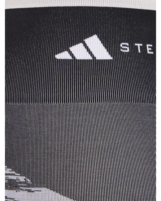 Leggings true strength in poly riciclato di Adidas By Stella McCartney in Gray