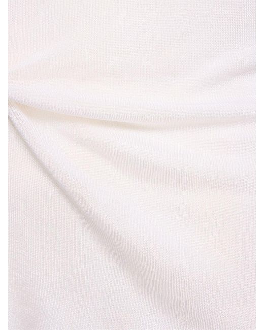 Magda Butrym White Jersey Knit L/s Top