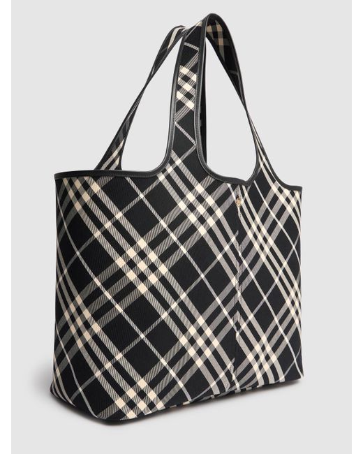 Burberry Black Medium Tote Aus Canvas "e/w"