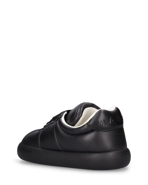 Marni Black Chunky Soft Leather Low Top Sneakers for men