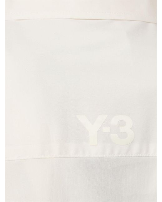 Chemise en coton mélangé Y-3 en coloris White
