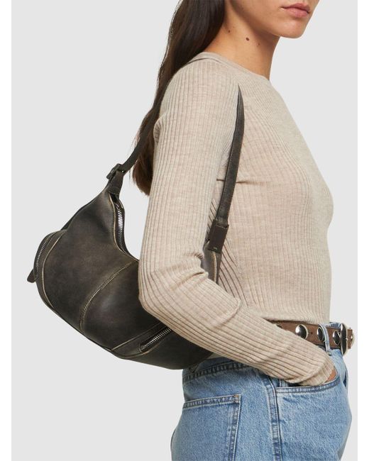 OSOI Cargo Hobo Leather Shoulder Bag in Gray | Lyst