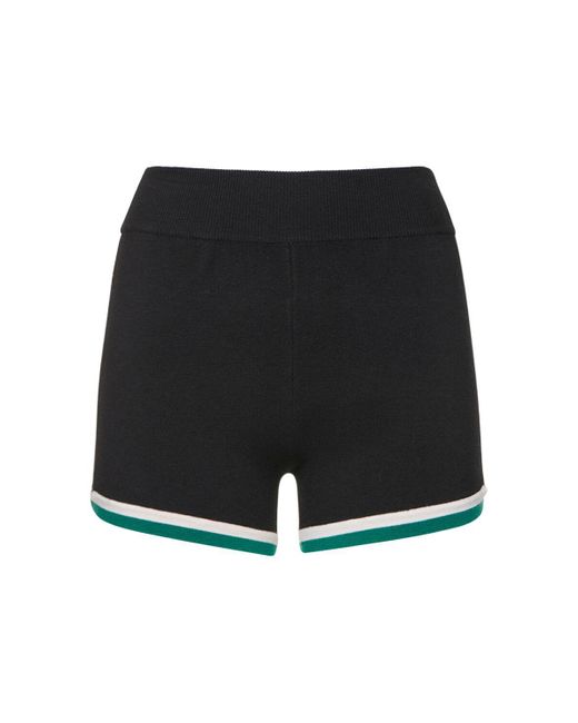 Nagnata Black Retro Wool Blend Shorts