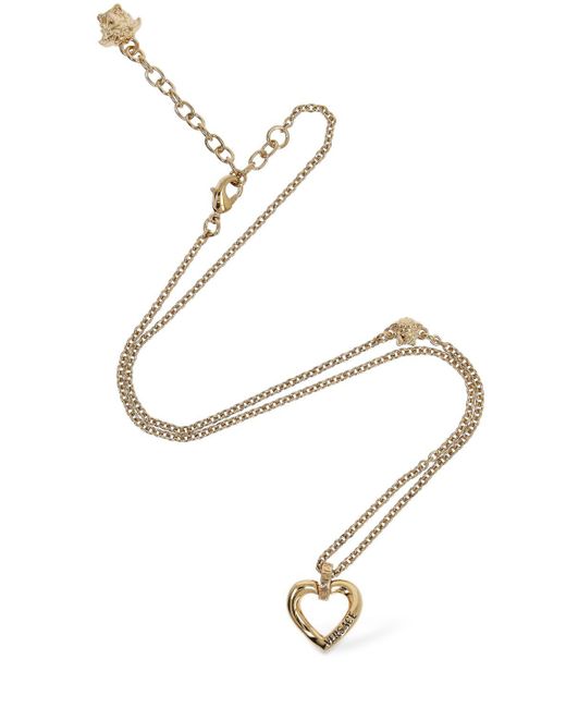 Versace Metallic Heart Shaped Collar Necklace