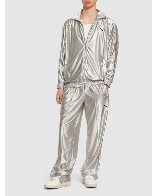 Veste de survêtet métallisée t7 PUMA pour homme en coloris Gray