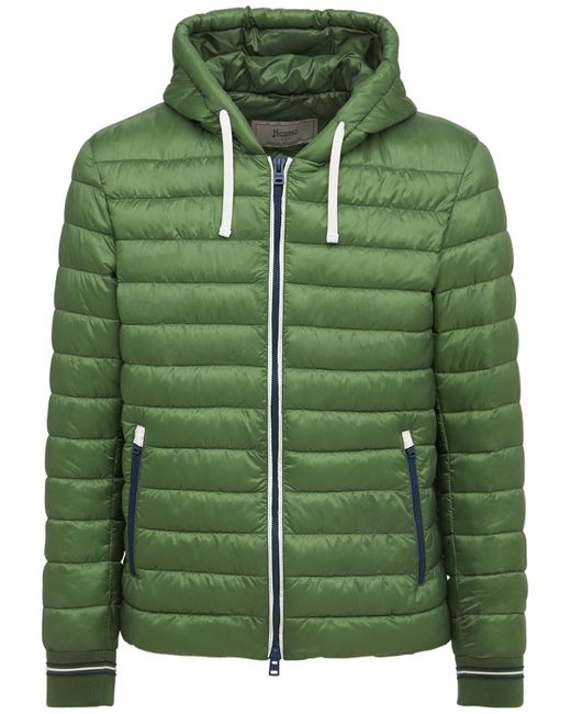 Herno Synthetic Fast5 Degradable Sporty Puffer Bomber in Green for Men ...