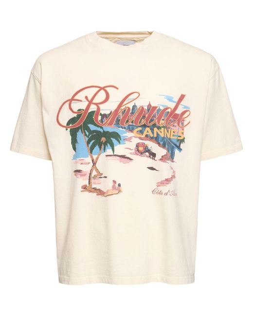 Rhude T-shirt "cannes Beach" in White für Herren