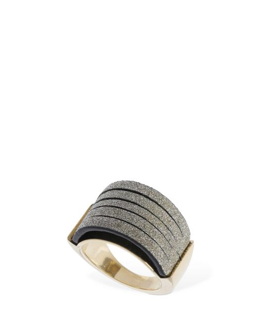 SO-LE STUDIO Gray Aria Leather Ring