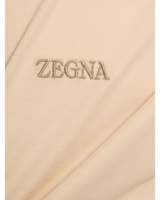 Zegna T-shirt Aus Baumwolle in Natural für Herren