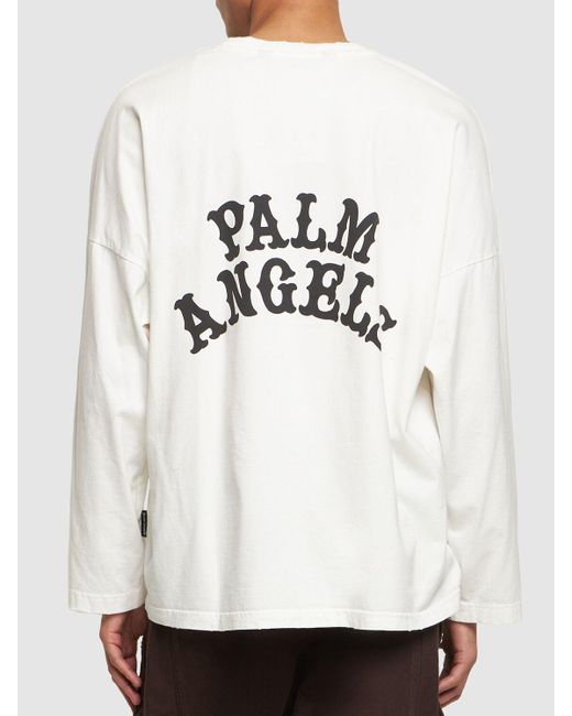 Palm Angels T-shirt Aus Baumwolle Mit Logo "dice Game" in Blue für Herren
