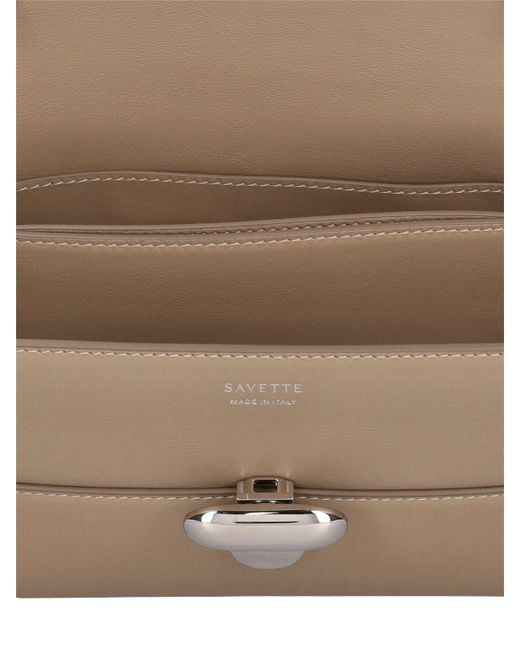 SAVETTE Metallic The Symmetry 19 Leather Shoulder Bag