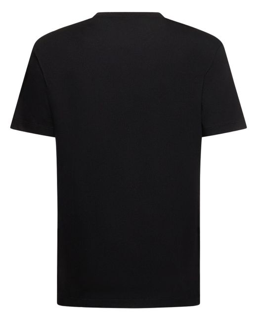 T-shirt medusa in jersey di cotone di Versace in Black da Uomo