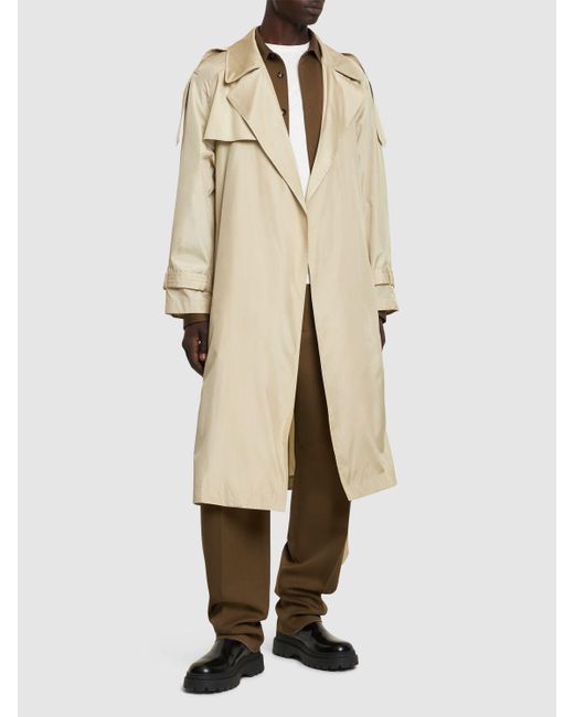 Trench-coat oversize en soie Burberry pour homme en coloris Natural