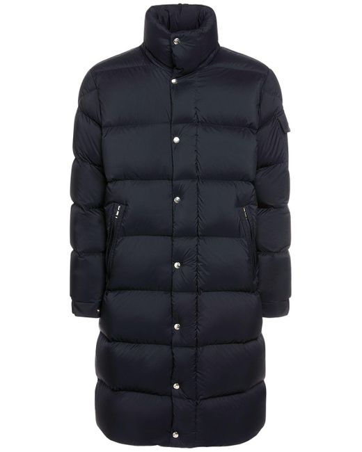 Chaqueta de plumas larga de nylon Moncler de hombre de color Blue