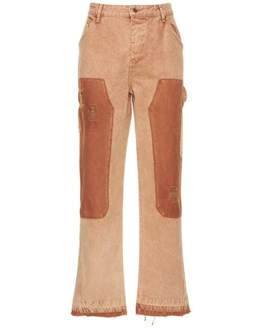 Jaded London Natural Carpenter Jeans W/ Inserted Panels for men