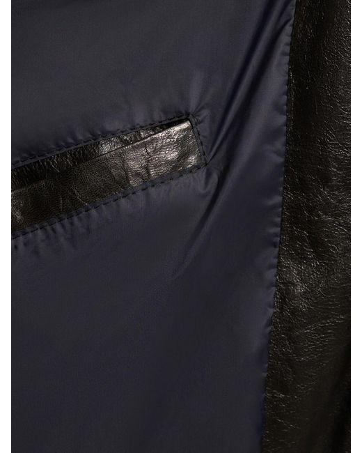 Giacca reversibile in pelle / zip e cappuccio di Giorgio Brato in Black da Uomo