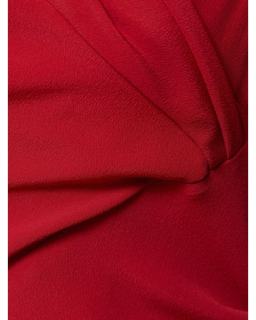 Isabel Marant Red Kidena Acetate & Silk Midi Dress