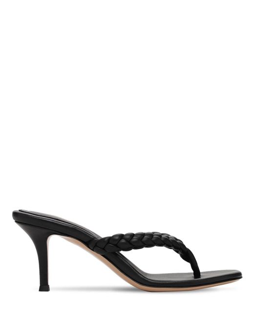gianvito rossi braided metallic leather sandals