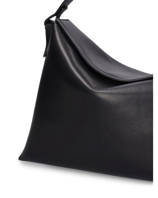 Aesther Ekme Black Mini Lune Smooth Leather Shoulder Bag