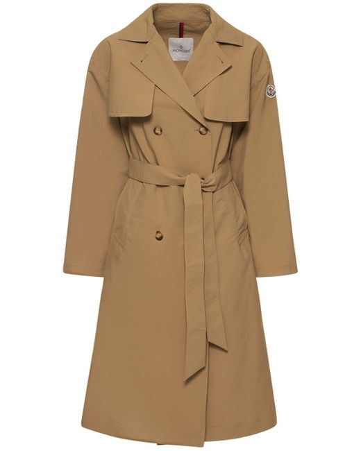 Moncler Stibiden Nylon Trench Coat in Natural | Lyst