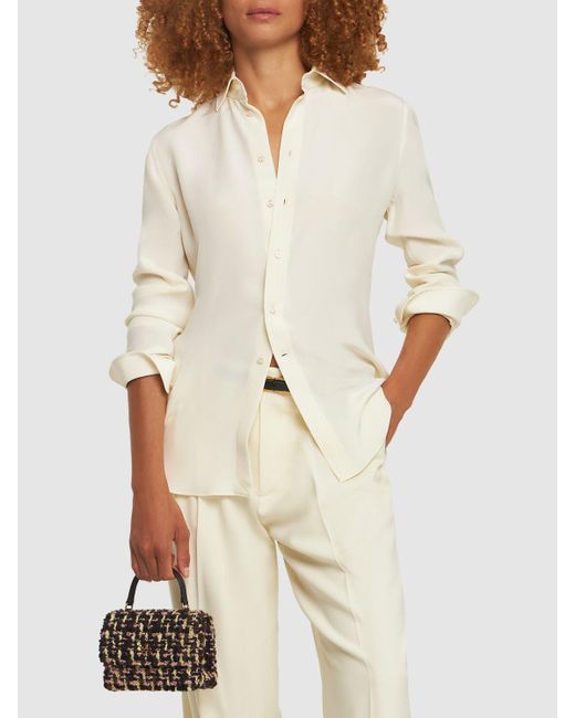 Tory Burch Mini Kira Tweed Top Handle Bag Lyst