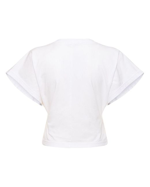 T-shirt en jersey de coton britt Agolde en coloris White
