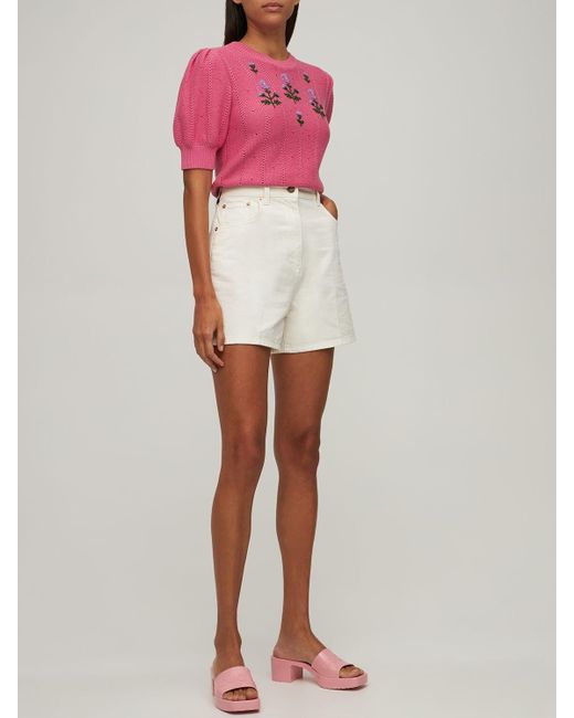 Sandalias Planas De Goma 60mm Gucci de color Rosa | Lyst