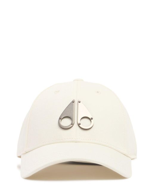 Cappello baseball in cotone con logo di Moose Knuckles in Natural da Uomo