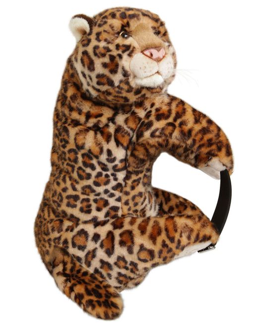 Dolce & Gabbana Brown Leopard Shaped Backpack