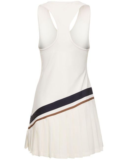 Tory Sport White Tennis-minikleid Mit Chevronmuster