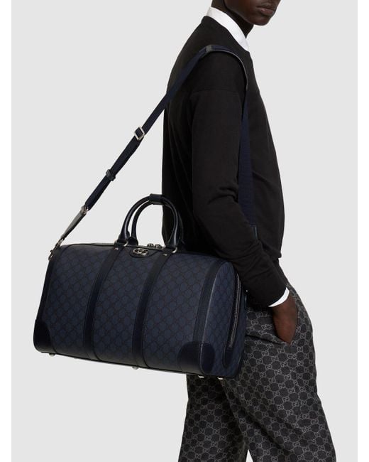Gucci Blue Ophidia gg Supreme Duffle Bag for men