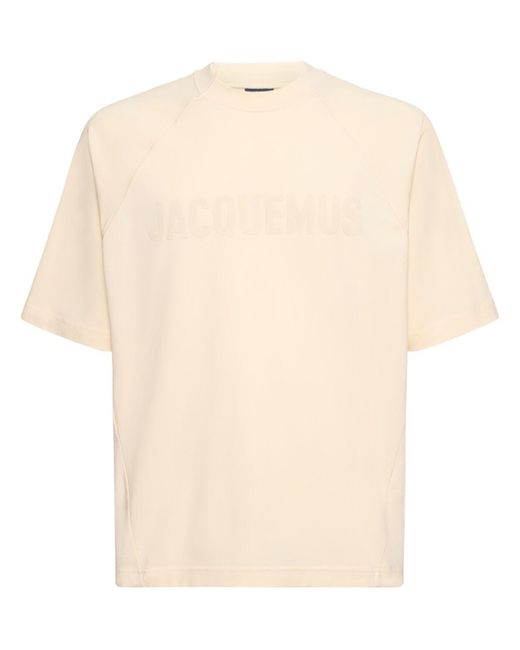 T-shirt en coton le tshirt typo Jacquemus pour homme en coloris Natural