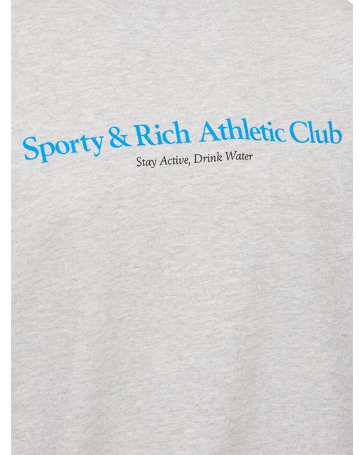 Sporty & Rich White Athletic Club Cotton Sweatshirt