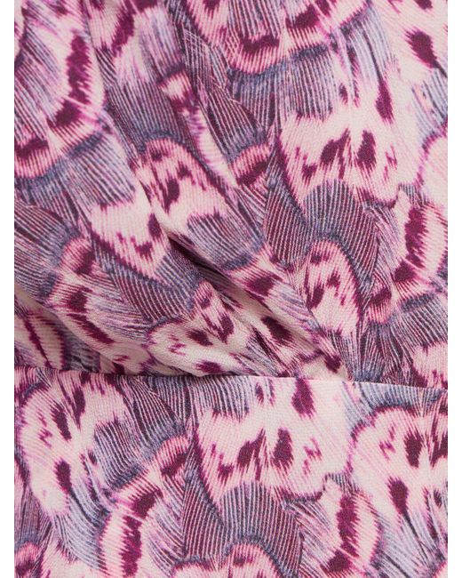 Top zarga in seta stampata di Isabel Marant in Pink