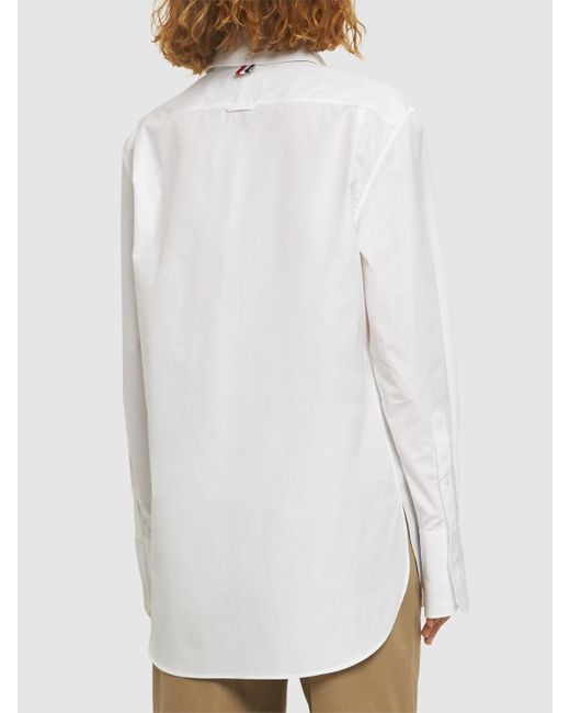 Camisa clásica de popelina de algodón Thom Browne de color White