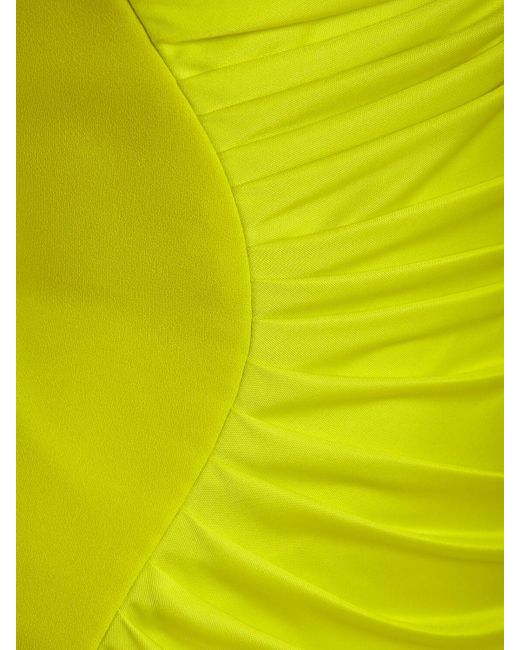 Versace ドレープジャージーミニドレス Yellow