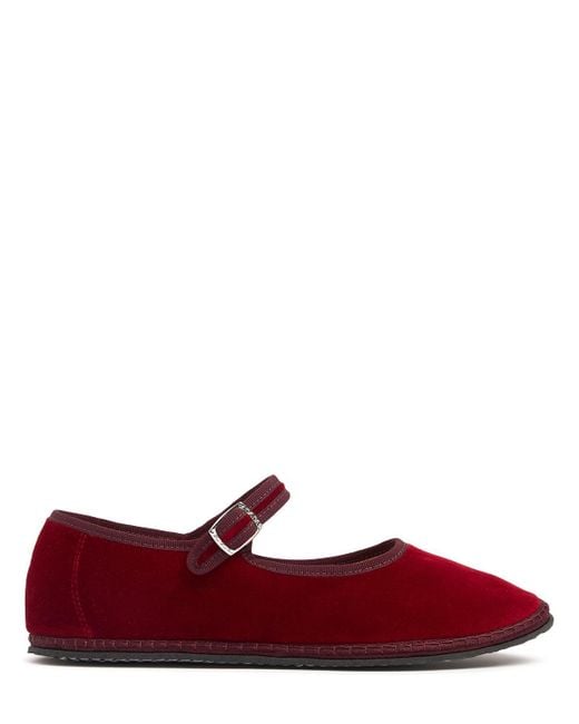Chaussures mary jane en velours cherry 10 mm Vibi Venezia en coloris Red